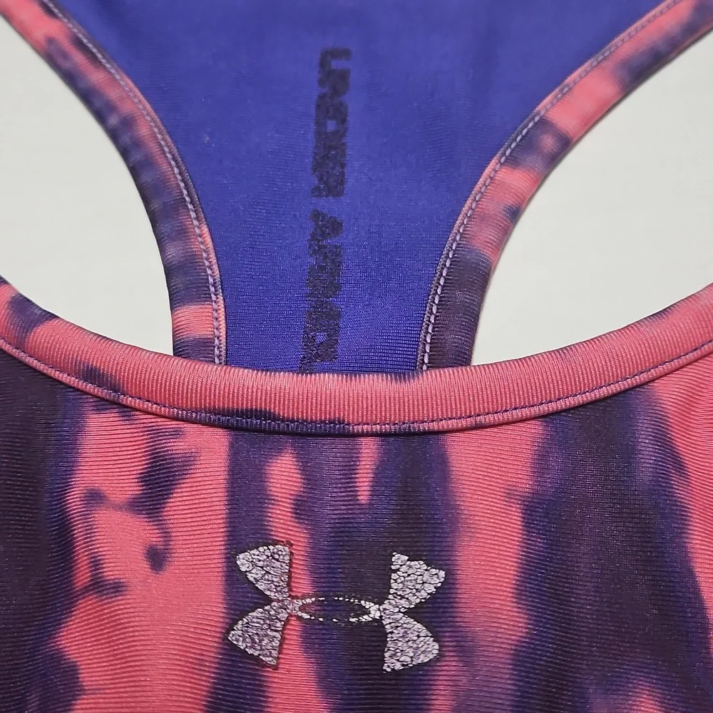 Under Armour Tie-Dye Pink and Purple Pad Free Sports Bra Size S/M